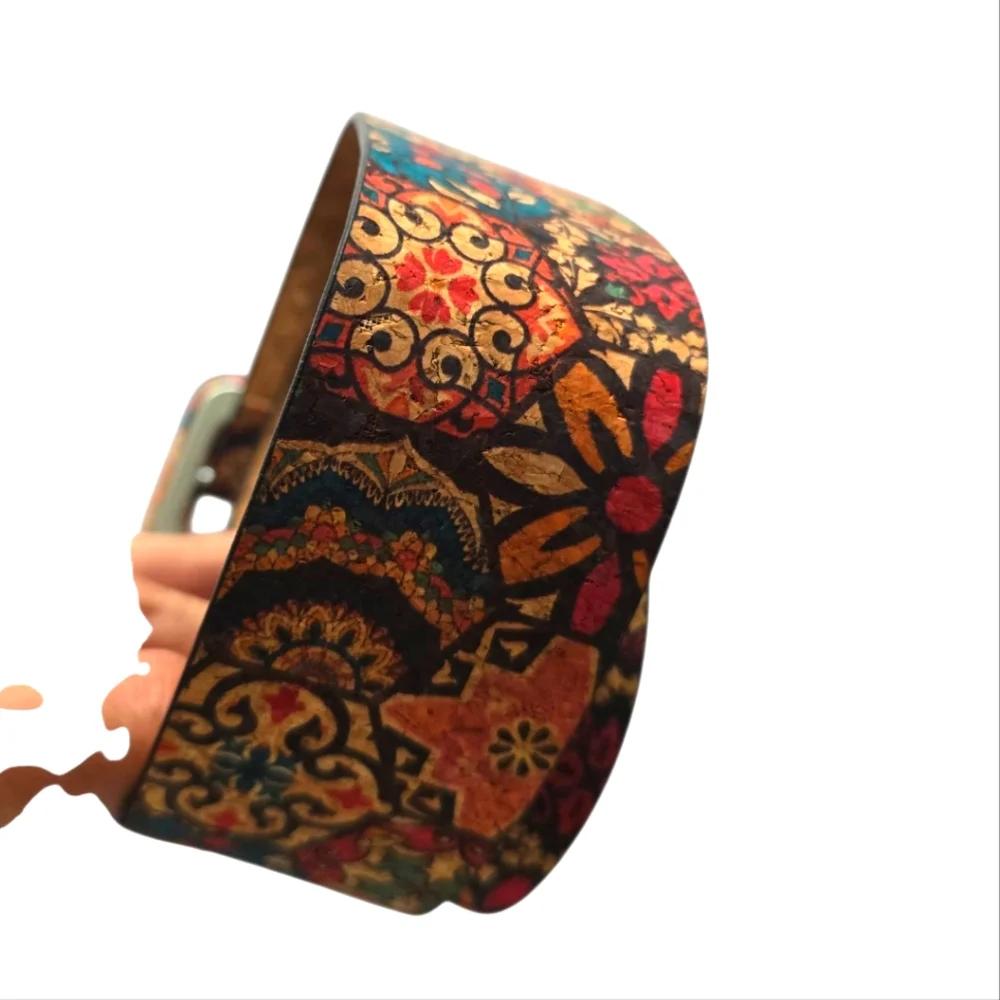 Fashion Vintage‎ Style Belt Faux Leather Cork Material Western Bohemian